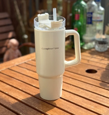 Thermobecher Strohhalm Henkel Trinkbecher Tumbler Cup Kaffeebecher 800ml 4 h