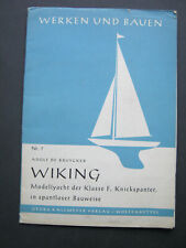 Adolf De Bruycker Modellbogen spantlose Modelljacht Wiking Klasse F Knickspanter