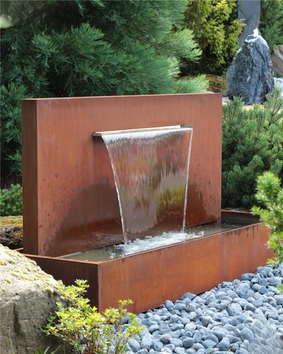 Cortenstahl wasserfall l90cm - wasserfall,