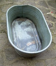 Alte  verzinkte Bade Waschwanne        (0)