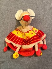 Maus rot gelb Schnuffeltuch Schmusetuch Kuscheltuch Sterntaler Vintage RAR
