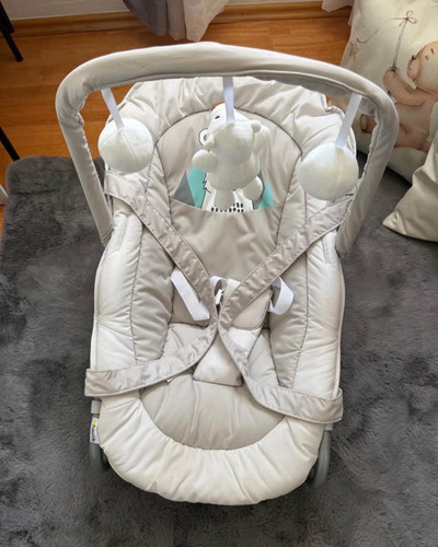 Babywippe beige grau - babywippe, beige/grau