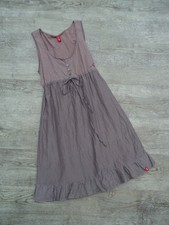 ? EDC Esprit Damen Kleid mit Seide Gr. 36 / S Trägerkleid Braun Sommerkleid  ?