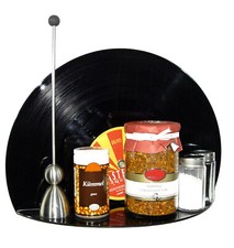 2x Wandregal Wandboard Küchen Regal Schallplatten Vinyl Record LP Retro Design