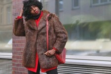 Vintage Brauner Pelzmantel