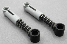 2x LEGO 731c06 Technic Stoßdämpfer Federbein 6.5L Feder Weich Hellgrau+Schwarz
