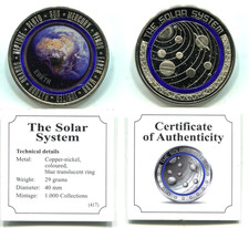 Medaille  "Das Sonnensystem- Erde"  mit Zertifikat