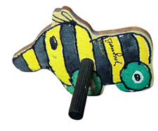 Janosch Tigerente Holz Kreisel 90er Retro 1998 Nostalgie Diogenes Merchandise