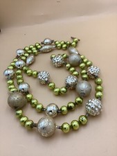 Glasschmuck aus Lauscha Christbaumschmuck-Kette Hohlglas Perlen