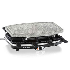 Raclette Grill Cloer-6430 Naturstein 8 große Pfännchen NEU
