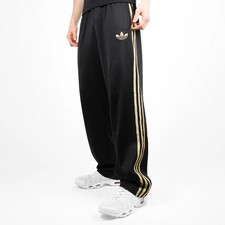 Adidas Retro Jogger Schwarz Gold Vintage Loose Fit Firebrid