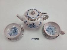 Tee-Set Keramik Beige Blau