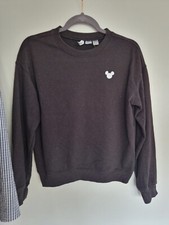 Disney Pullover schwarz Mickey Mouse Stickerei weiß Divided H&M