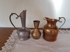 3 Vintage Vasen Zinn Messing