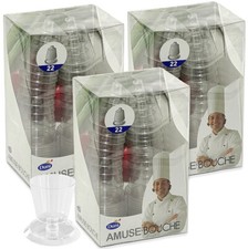 66 Stk Premium Amuse Fingerfood Schalen rund Dessert Tapas Dipschale Becher klar