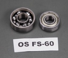 2 Nockenwellenlager für  den 4-Takter O.S. FS-60  ("open rocker")