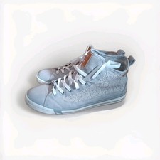 Mustang Damen Sneaker 45 Schnürer Grau Taupe Stickerei