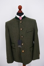 Lodenfrey Kaiservilla Trachten Janker Gr.50 Schurwolle Oliv Grau NEU + Etikett