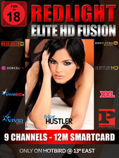 Redlight Elite HD Fusion Karte 9 Sender 12 Mon. FSK 18, für Viaccess Secure CAM