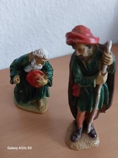 PREISSENKUNG 2 Krippen Figuren Berkalith Hirten 15 cm Weihnachten Topzustand 