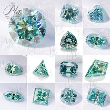 Aquamarin Rund Lose Moissanit