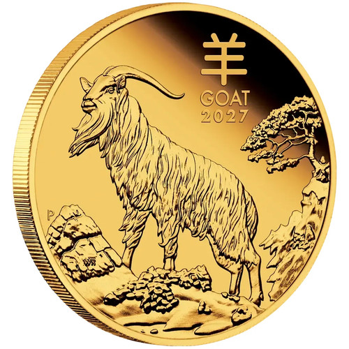 Goldmünze jahr der - der, ziege