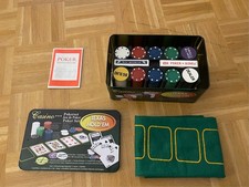 Pokerset - Texas Hold'em, 200 Chips, 2 Kartensets, Pokermatte