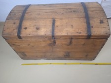 Alte  Runddeckeltruhe Holz