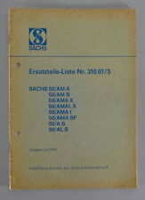 Teilekatalog Sachs Motor 50/AM A / 50/AMA X / 50/A S etc. Stand 06/1970