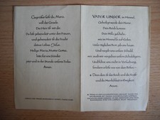 Andachtsbildchen Gebetsbildchen Vater unser im Himmel