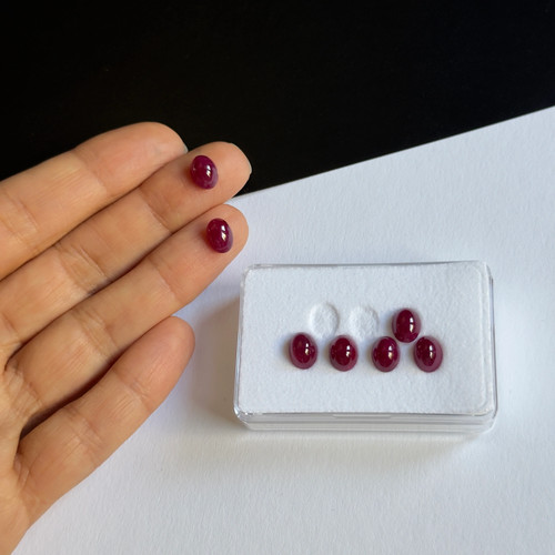 Wine red rubin oval cabochon - wine,