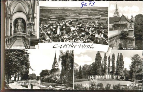 Geseke kirche teich ehrenmal - geseke,