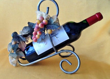 Metall Flaschenhalter Flaschenständer Weinflaschenhalter Trauben Deko Vintage