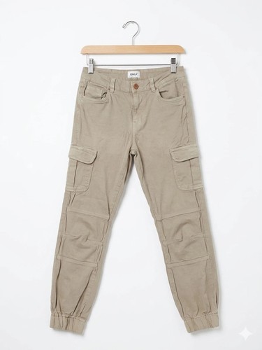 Pantalón cargo beige - , only