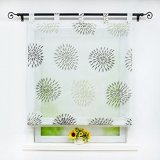 Raffrollo Schlaufenrollo Druck Raffgardine Küchevorhang Voile Faltenrollo Modern