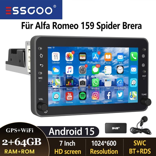 Dab autoradio android 15 - dab+,