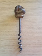 Alter Korkenzieher figürlich Kopf Corkscrew Tire-bouchon