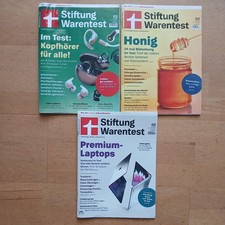 Stiftung Warentest 2025, Ausgabe 03, 04 und 05, Laptops, Honig, Kopfhörer