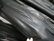 Herren $ 8k ZILLI Jet Schwarz Luxus Leder Bomber Jacke US42 IT52 L LARGE SELTEN!