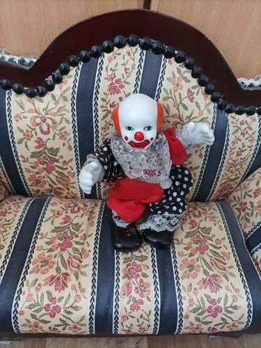 Clown puppe keramikkopf - clown,