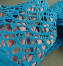 Wolford Socken  Netz Gr. M Knee-Highs Dark Cyan 