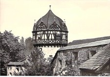 Saaleburgen Schloß Burgk Hungerturm Foto, keine AK-Rückseite, DDR um 1980