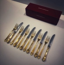 Robbe Berking Rosenmuster Obstbesteck Pralinenbesteck 800 Silber vergoldet