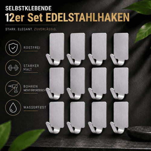 Edelstahl handtuchhaken - 12,