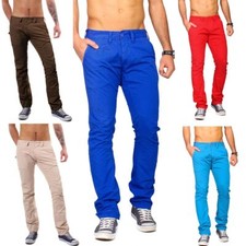 Rerock Herren Chino Hose Pants Slim Fit schmale Passform Sommer Look 3364