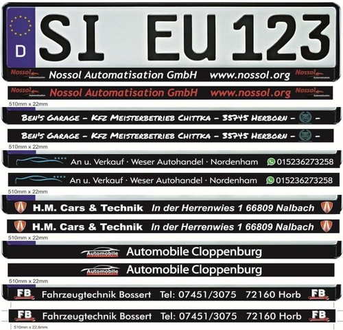Kennzeichenhalter mit - 2x,