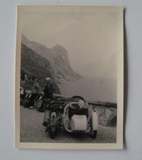 Foto Motorrad mit Beiwagen - Gardasee 1952