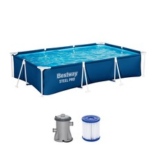 Frame Pool Stahlrahmen Komplett-Set mit Filterpumpe 300 x 201 x 66 cm