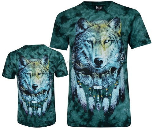 Tie dye shirt wölfe - t-shirt,