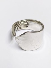 Ornament verziert Besteckschmuck Ring aus Kaffeelöffel in Handarbeit Unikat